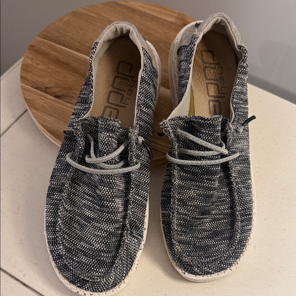 Hey Dude Women's Black and White Wendy Shoes